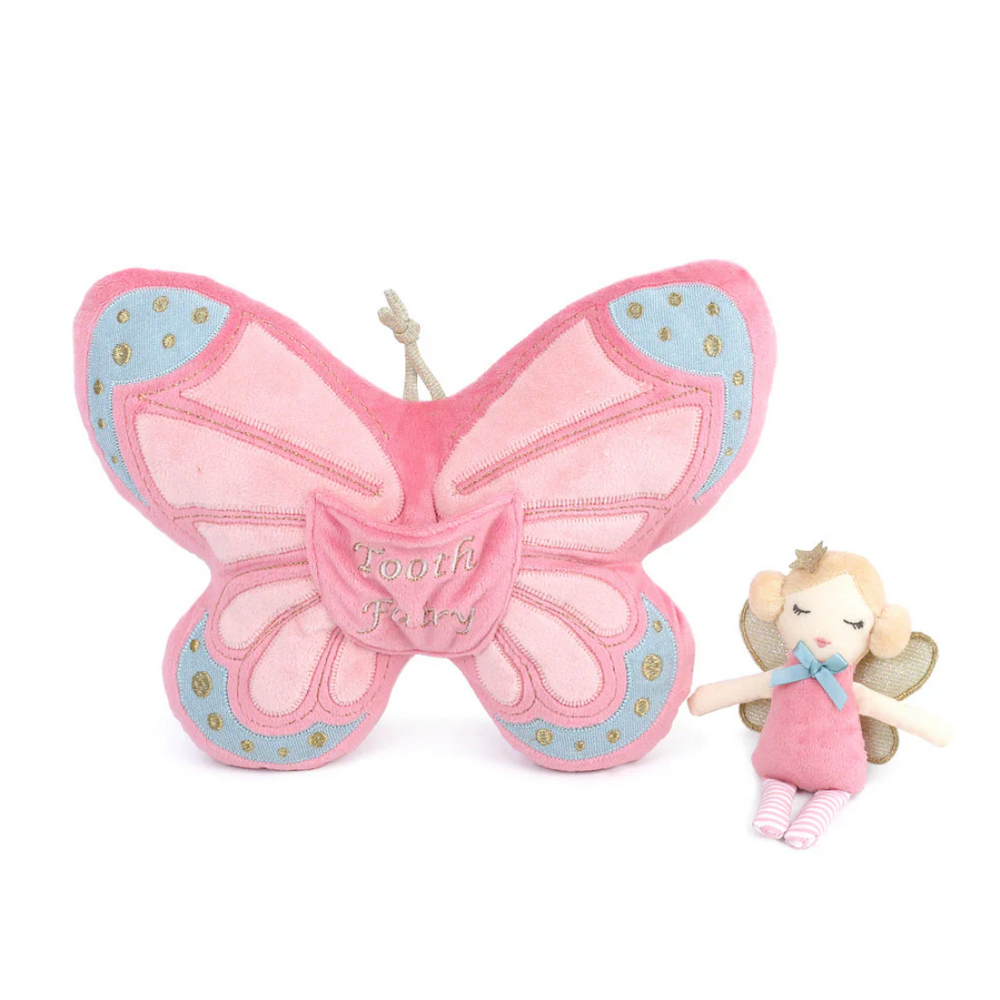 Butterfly Tooth Fairy Pillow and Doll Set by Mon Ami - alternate view