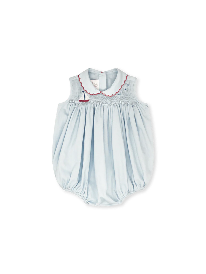 Ella Bubble in Brentwood Blue Pique, Sailboat