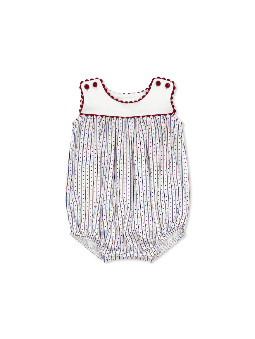 Charming Bubble in All American Knit with Red Ric Rac