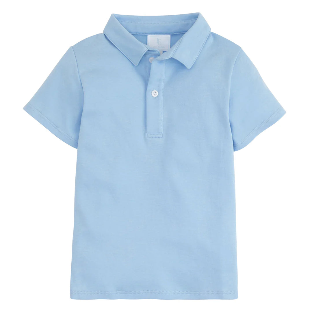 Light Blue Short Sleeve Polo by Little English - kids top
