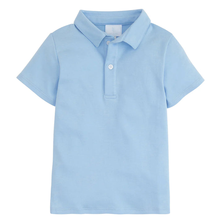 Light Blue Short Sleeve Polo by Little English - kids top