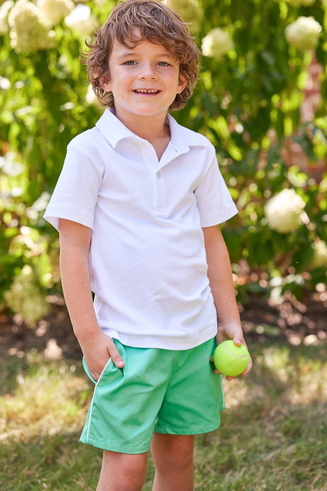 White Short Sleeve Polo