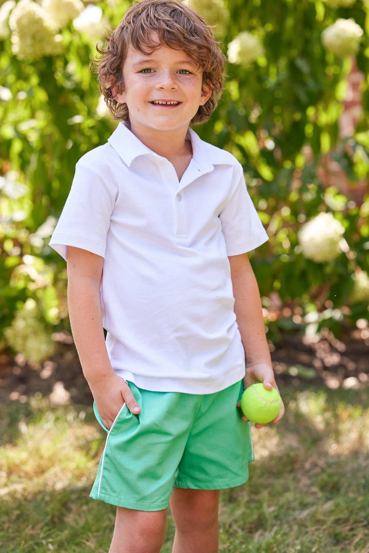 White Short Sleeve Polo