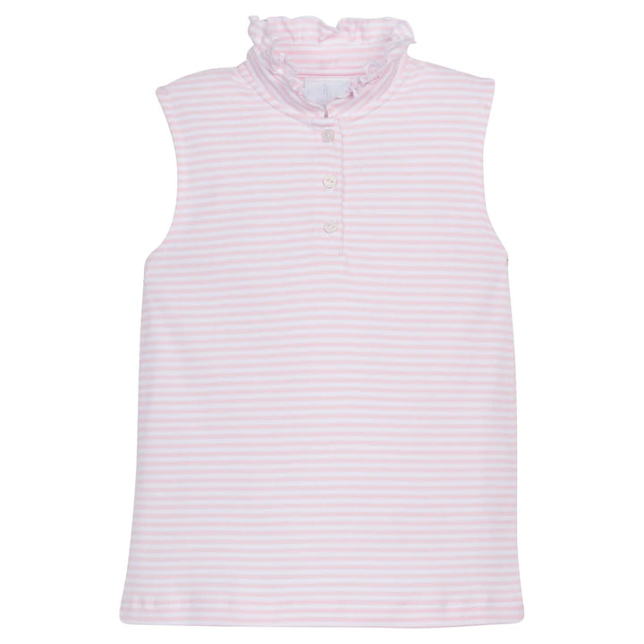 Light Pink Stripe Sleeveless Hastings Polo by Little English - kids top