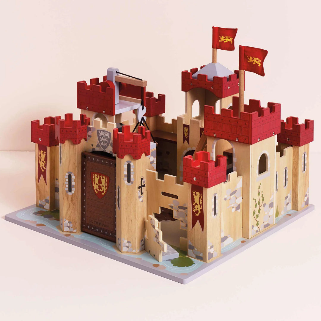 Lionheart Wooden Castle by Le Toy Van - back view
