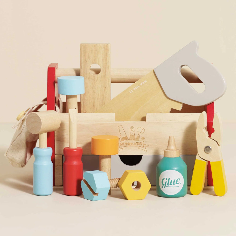 Le Toy Van Tool Box & Wooden Tools - back view