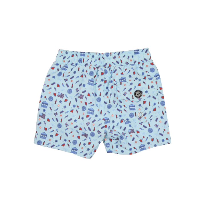 Stars & Stripes Swim Trunk by Blue Quail - detail view