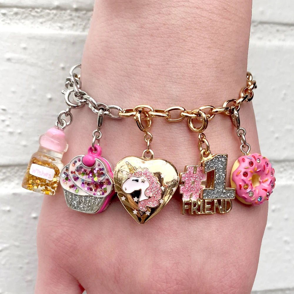 Gold Glitter #1 Friend Charm by Charm It! - alternate view