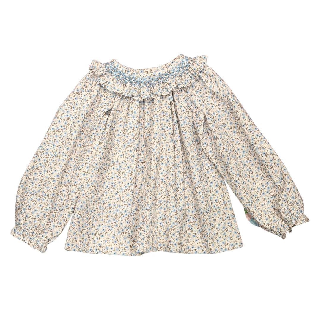 Dusty Blue Floral Scarlett Blouse