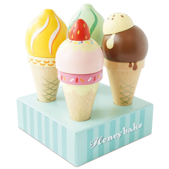 Wooden Ice Cream Cones Set by Le Toy Van - kids toy