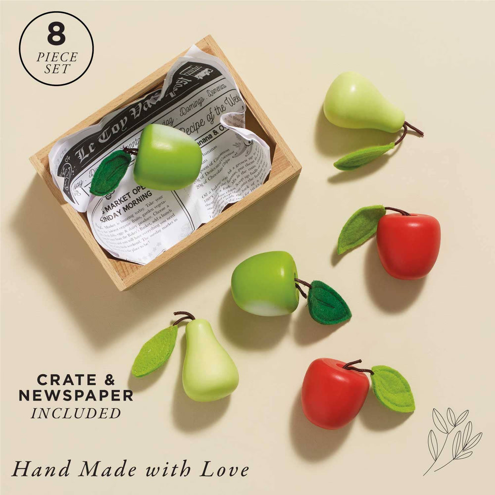 Orchard Fruits Wooden Market Crate by Le Toy Van - back view