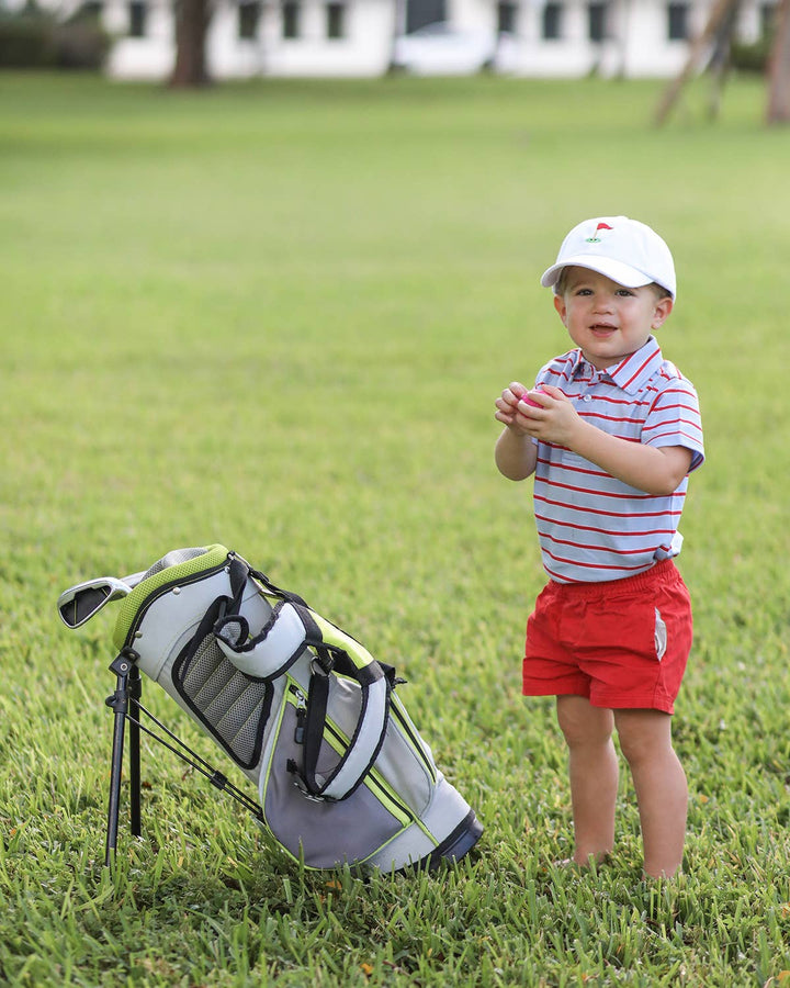 Golf Flag Baseball Hat: Youth (2-7 y) by Bits & Bows - lifestyle view
