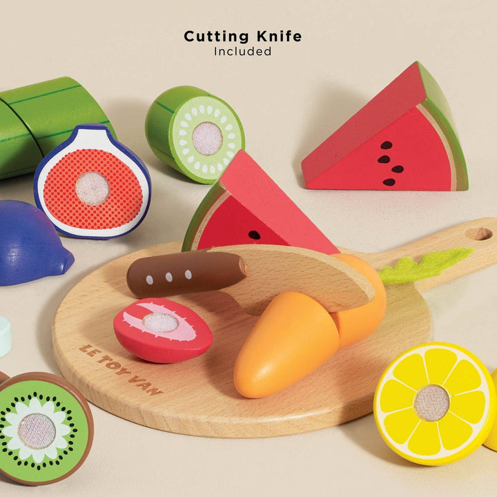 Wooden Chopping Board & Sliceable Play Food