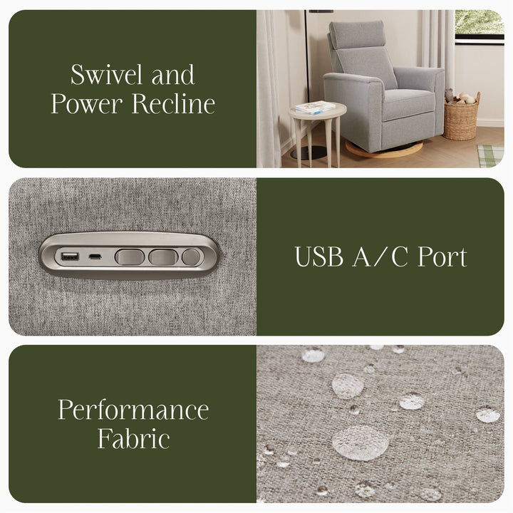Namesake Willa Plus Power Glider Recliner + Power Headrest