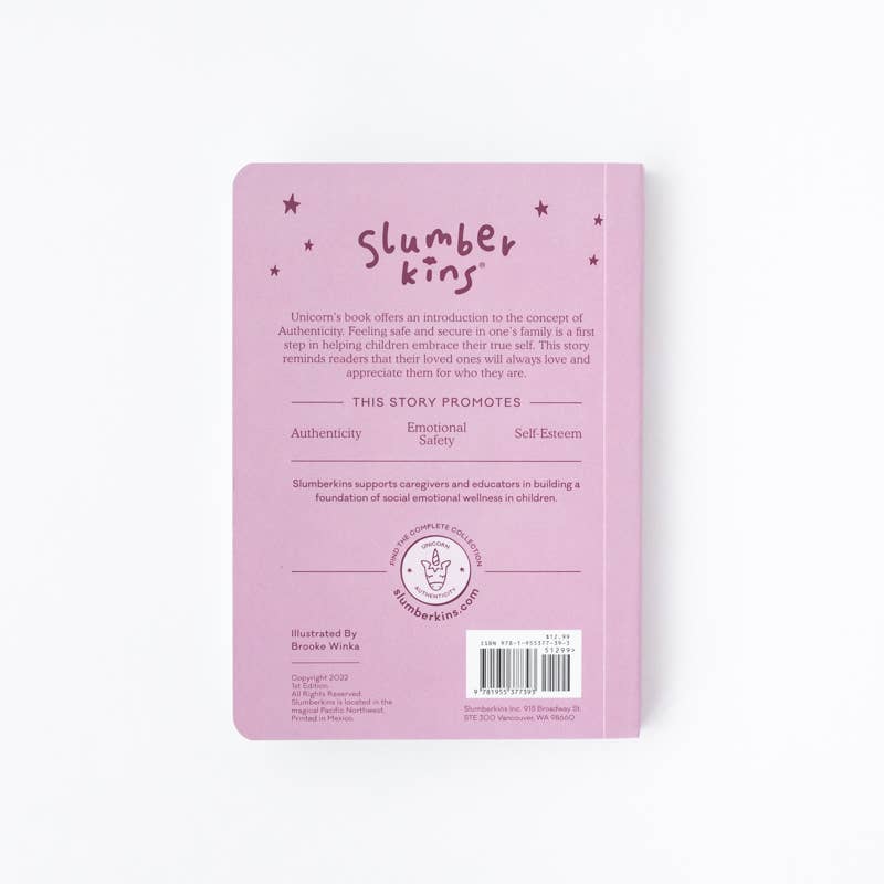 Unicorn's Authenticity Plush Snuggler Set - with 2 books! by Slumberkins Inc. - alternate angle