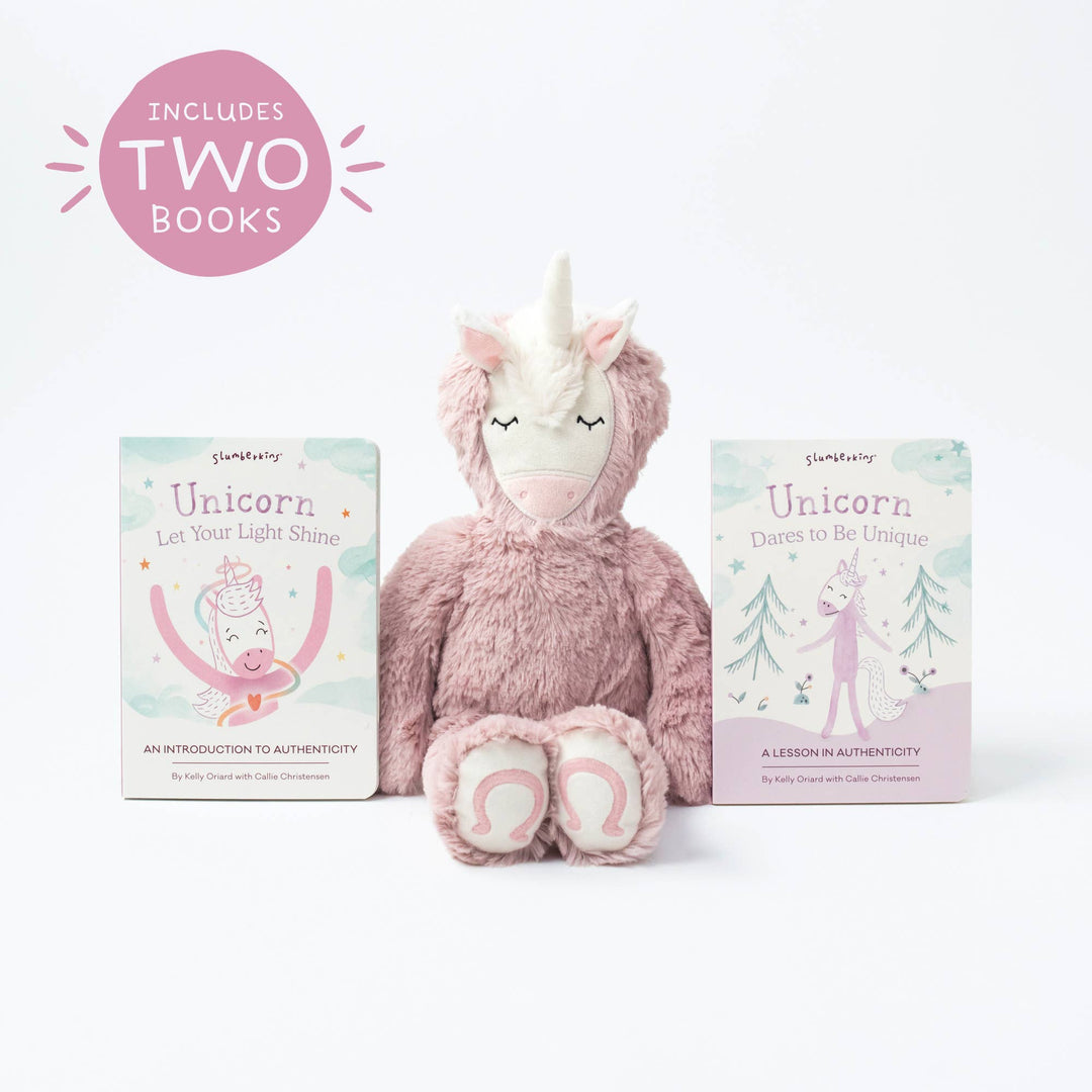 Unicorn's Authenticity Plush Set - with 2 books! by Slumberkins Inc. - stuffed animal toy