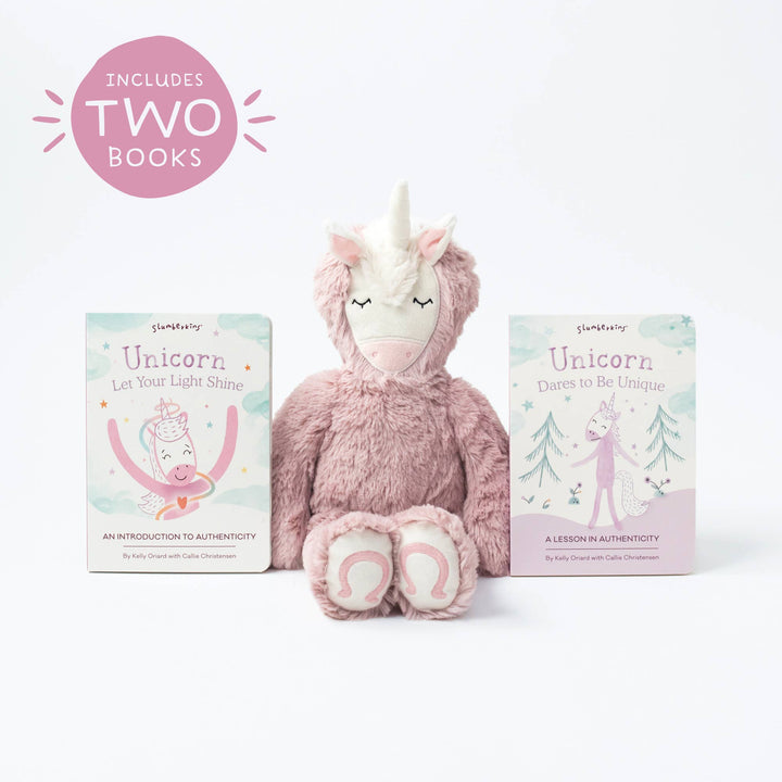 Unicorn's Authenticity Plush Set - with 2 books! by Slumberkins Inc. - stuffed animal toy