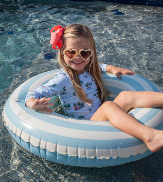 Coastal Getaway Girls' Swimsuit by Blue Quail - back view
