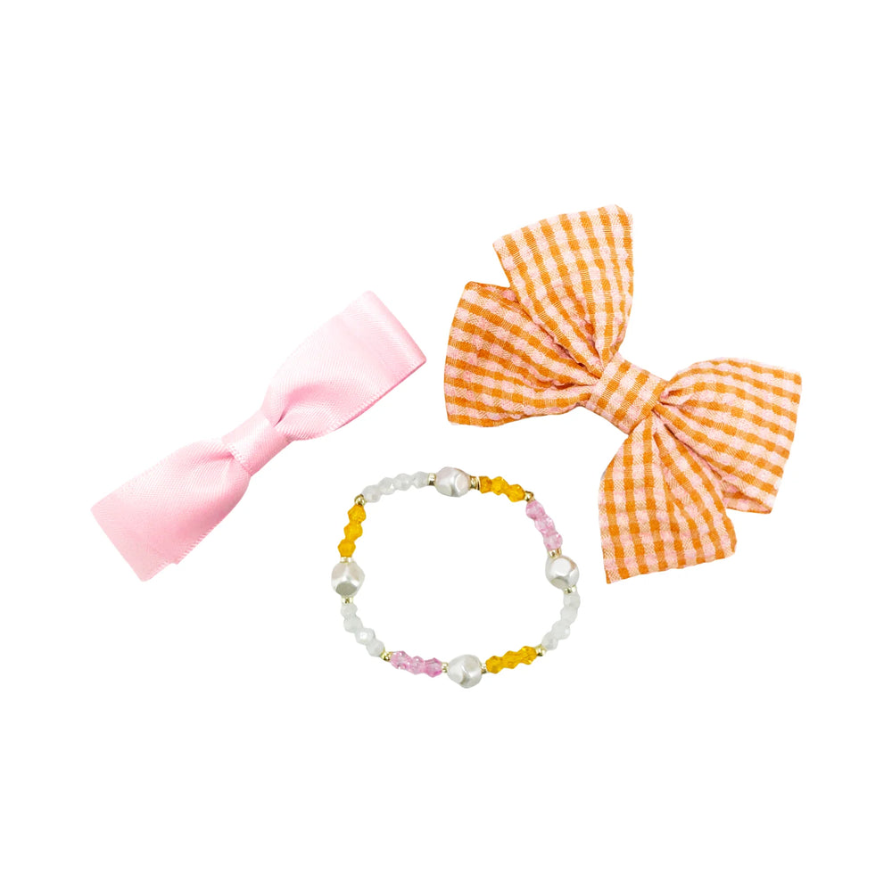 Pumpkin Bows & Bracelet Gift Set by Bits and Bows - alternate view