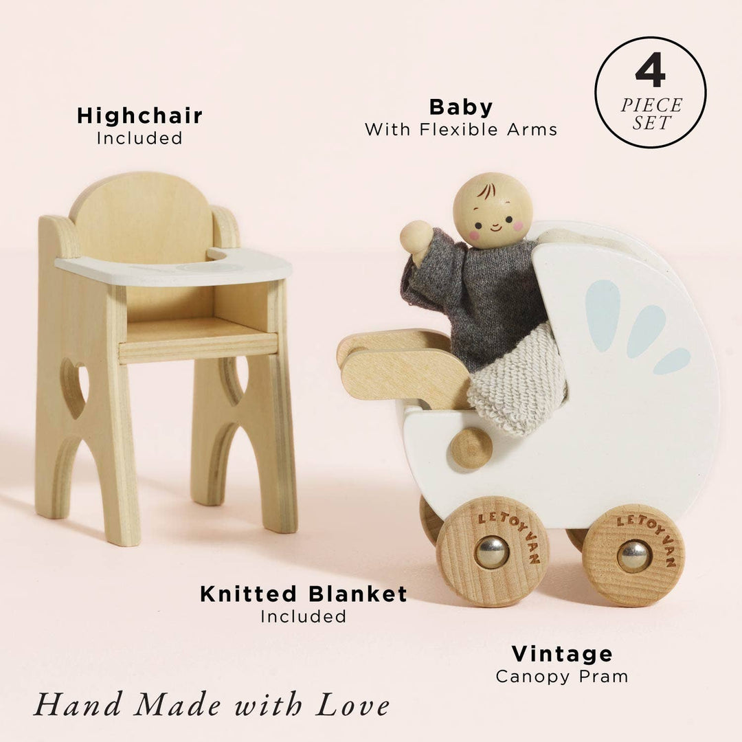 Dolls House Nursery & Baby Set