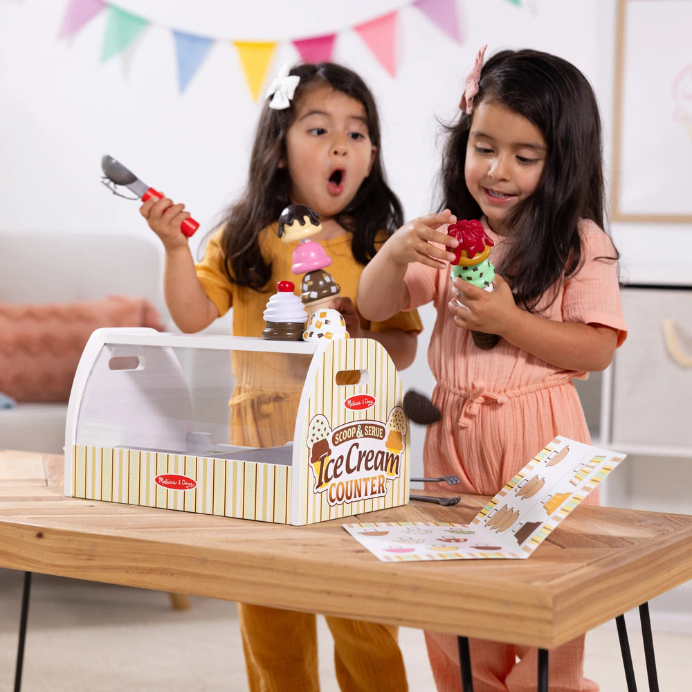 Scoop & Serve Ice Cream Counter by Melissa & Doug - back view