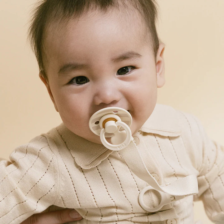 Colour Pacifier & Loop Clip Gift Set by Bibs - detail view