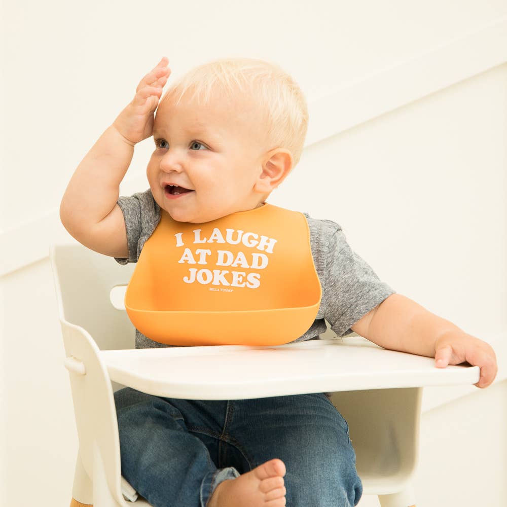 I Laugh at Dad Jokes Wonder Bib by Bella Tunno - alternate view