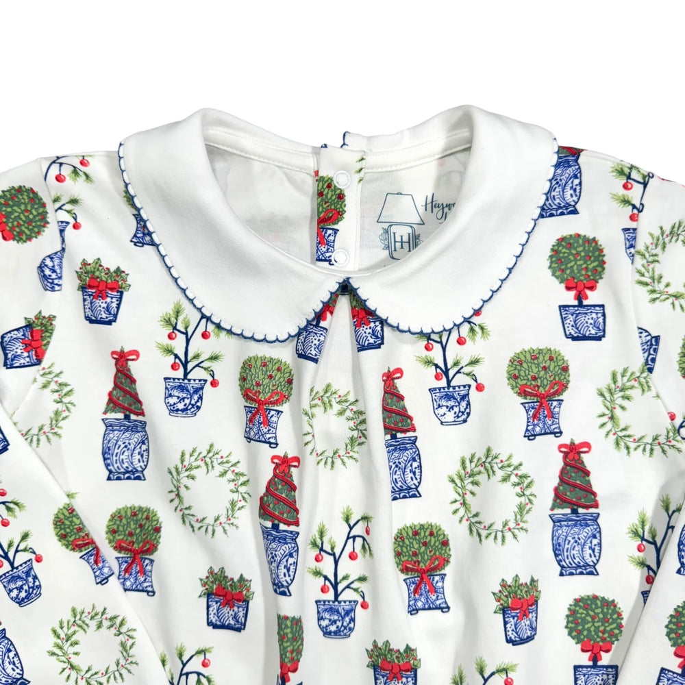 Christmas Planters Twirling Pocket Dress LS by Heyward House - back view