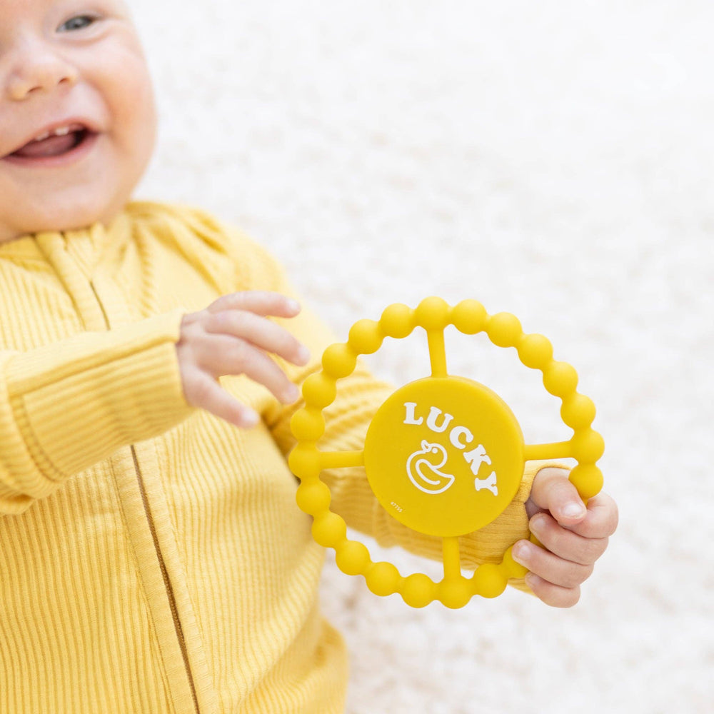 Lucky Duck Happy Teether: Yellow by Bella Tunno - alternate view
