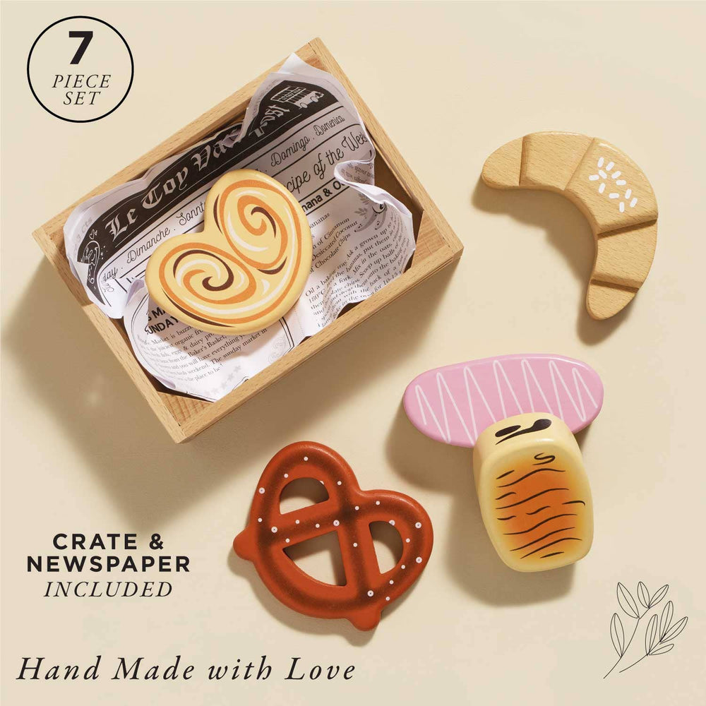 Bakery & Patisserie Wooden Market Crate by Le Toy Van - back view