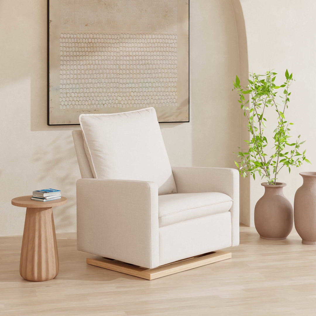 Babyletto Cali Pillowback Chair and a Half Glider in Eco-Performance Fabric | Water Repellent & Stain Resistant