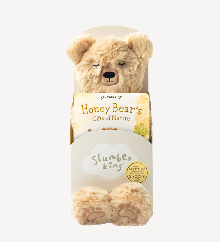 Honey Bear's Gratitude Plush Set - with 2 books! by Slumberkins Inc. - back view