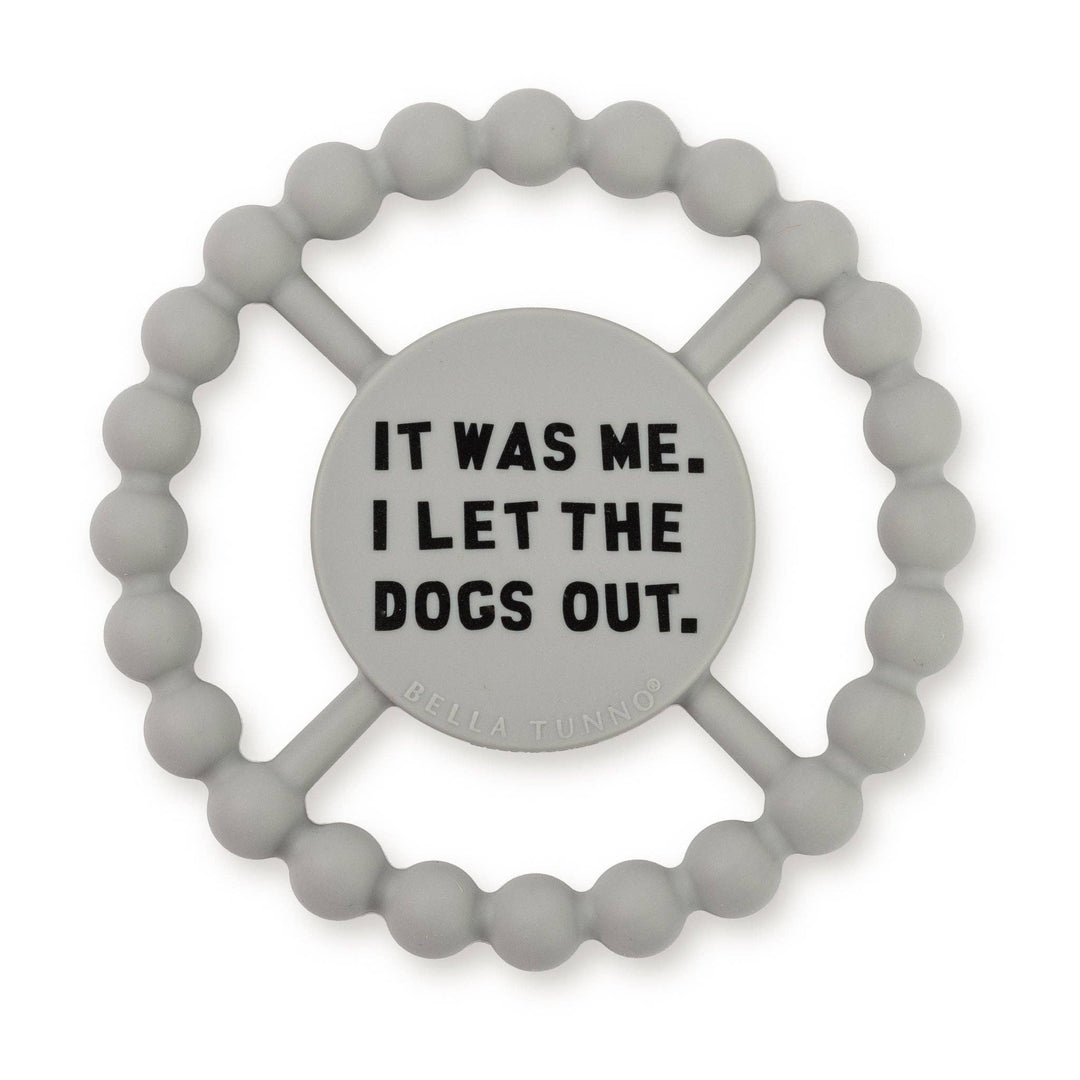 Dogs Out Happy Teether: Gray