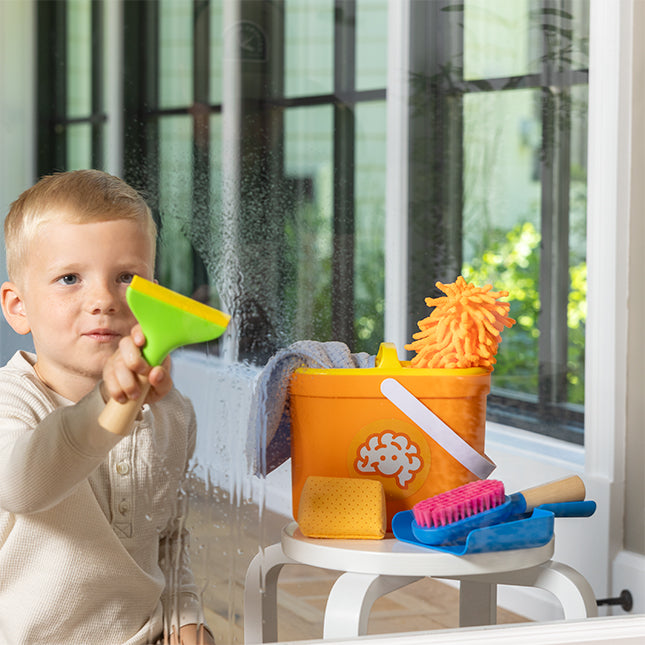Pretendables Cleaning Set by Fat Brain Toy Co. - back view