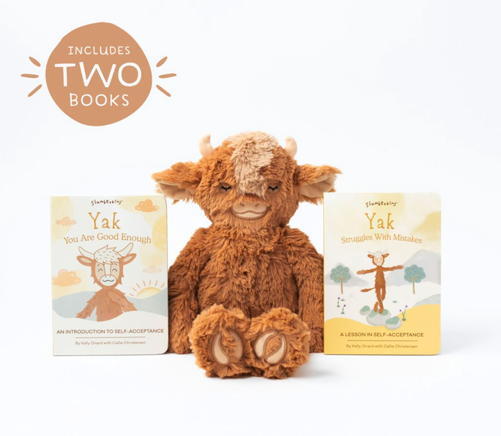 Yak's Self-Acceptance Plush Snuggler Set - with 2 books! by Slumberkins Inc. - stuffed animal toy
