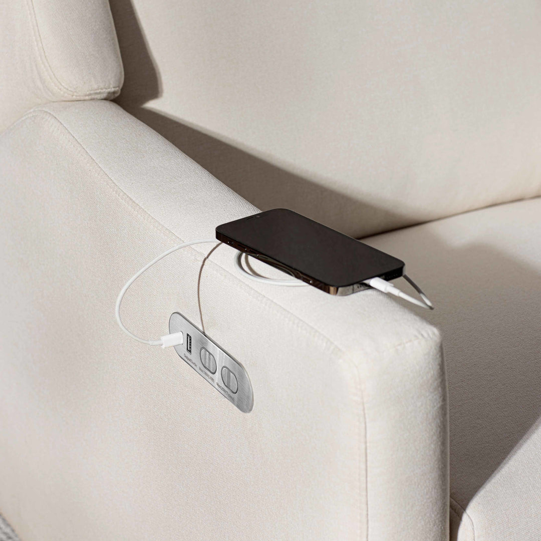Babyletto Kiwi Plus Power Recliner and Swivel Glider with Power Adjustable Headrest and USB Port