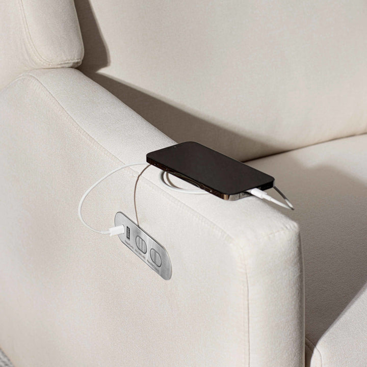 Babyletto Kiwi Plus Power Recliner and Swivel Glider with Power Adjustable Headrest and USB Port