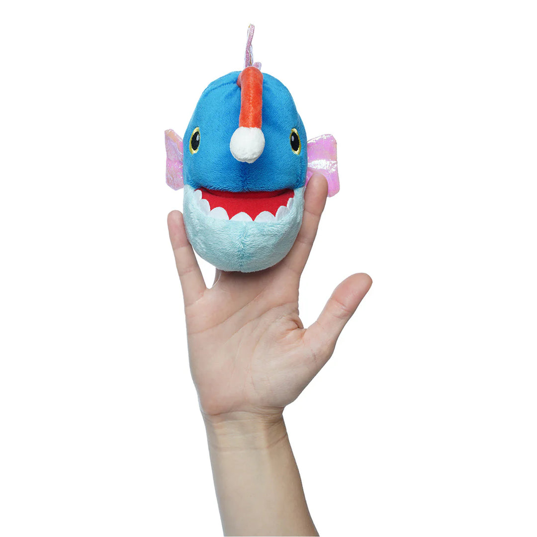 Axel Angler Fish Light-up Finger Puppet by Manhattan Toy Company - detail view