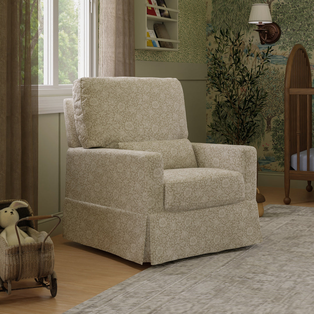 Morris & Co. x Namesake Crawford Pillowback Comfort Swivel Glider