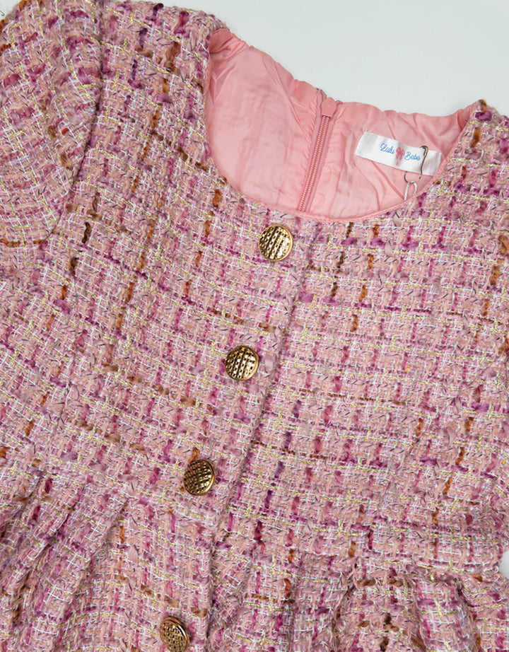 Claire Pink Tweed Dress