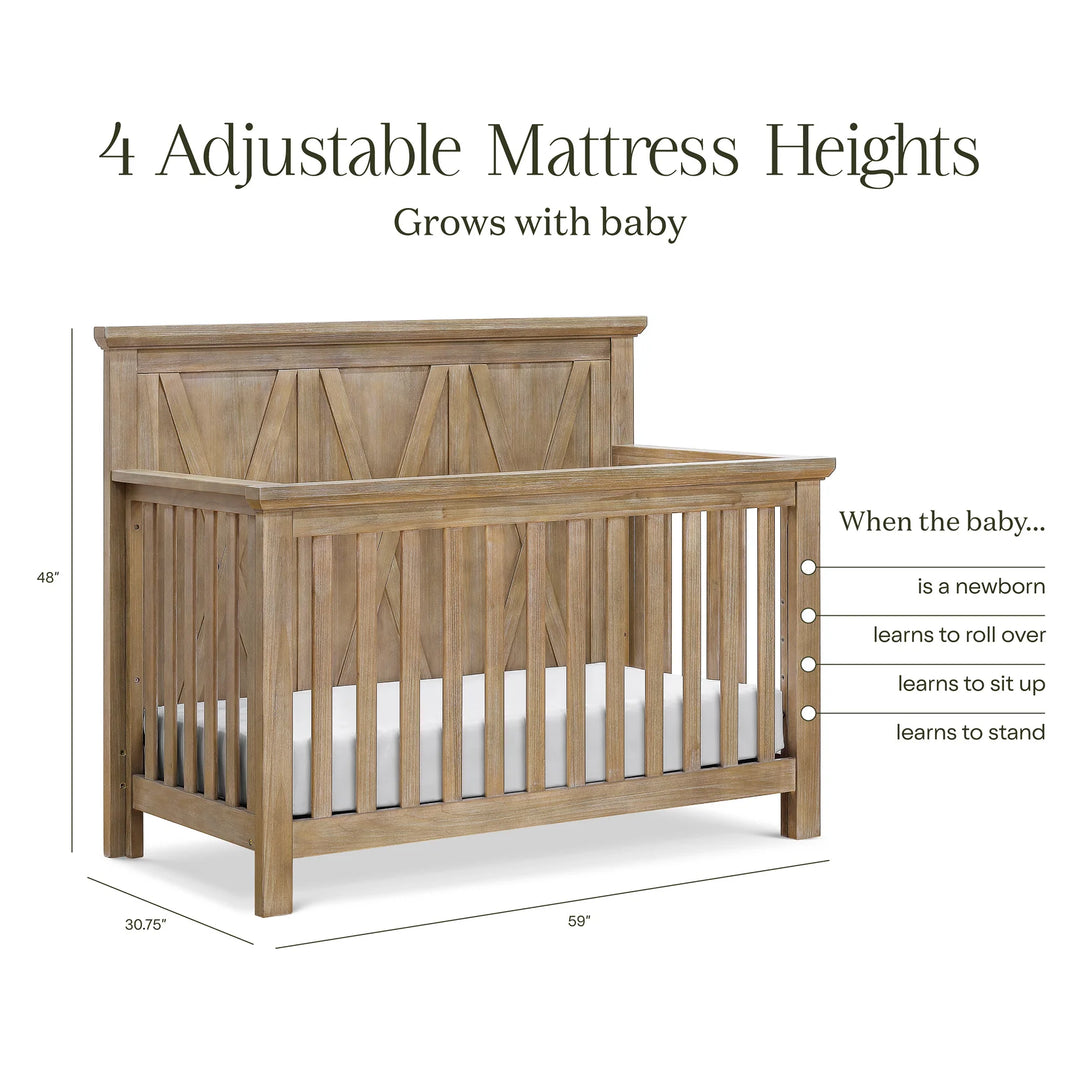 Emory Farmhouse 4-in-1 Convertible Crib