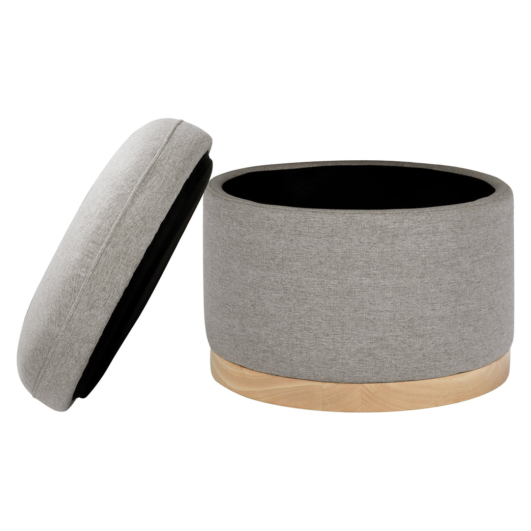 Babyletto Naka Storage Ottoman in Eco-Performance Fabric | Water Repellent & Stain Resistant
