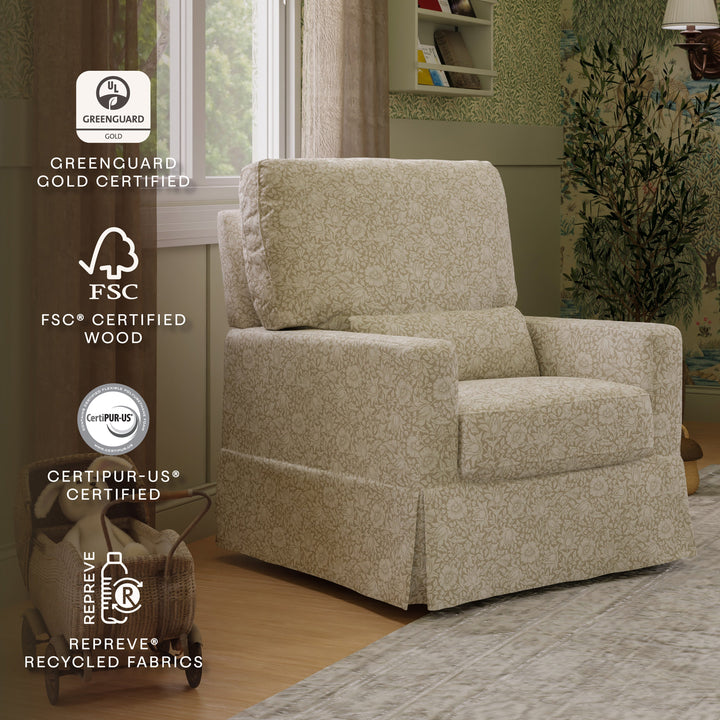 Morris & Co. x Namesake Crawford Pillowback Comfort Swivel Glider