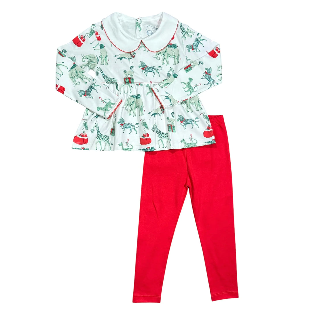Christmas Safari Play Shirt and Leggings