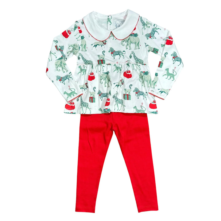 Christmas Safari Play Shirt and Leggings