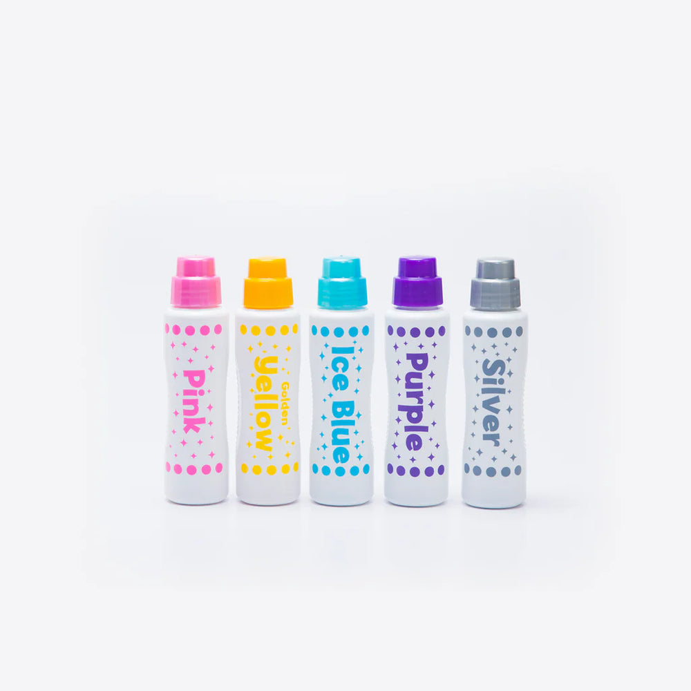 Royal Shimmer 5 Pack Dot Markers by Do-A-Dot Art! - back view