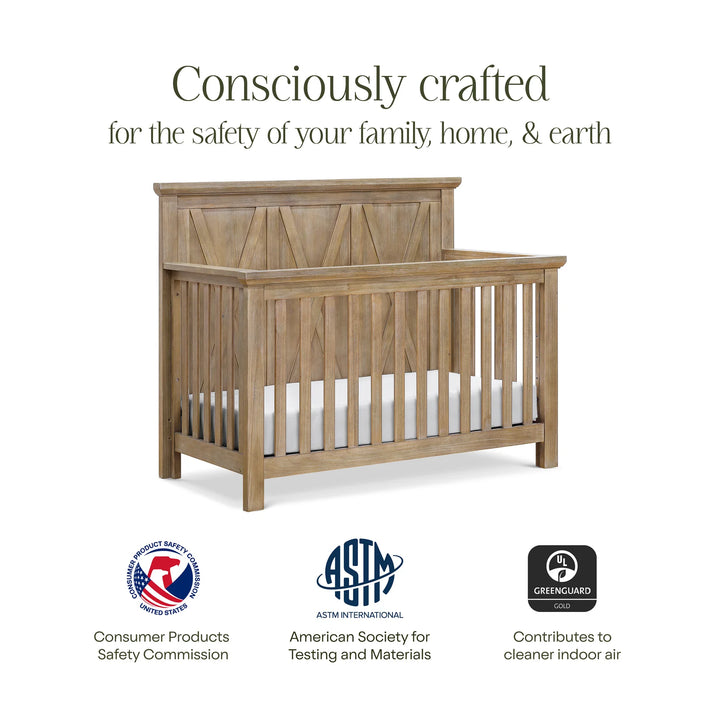 Emory Farmhouse 4-in-1 Convertible Crib