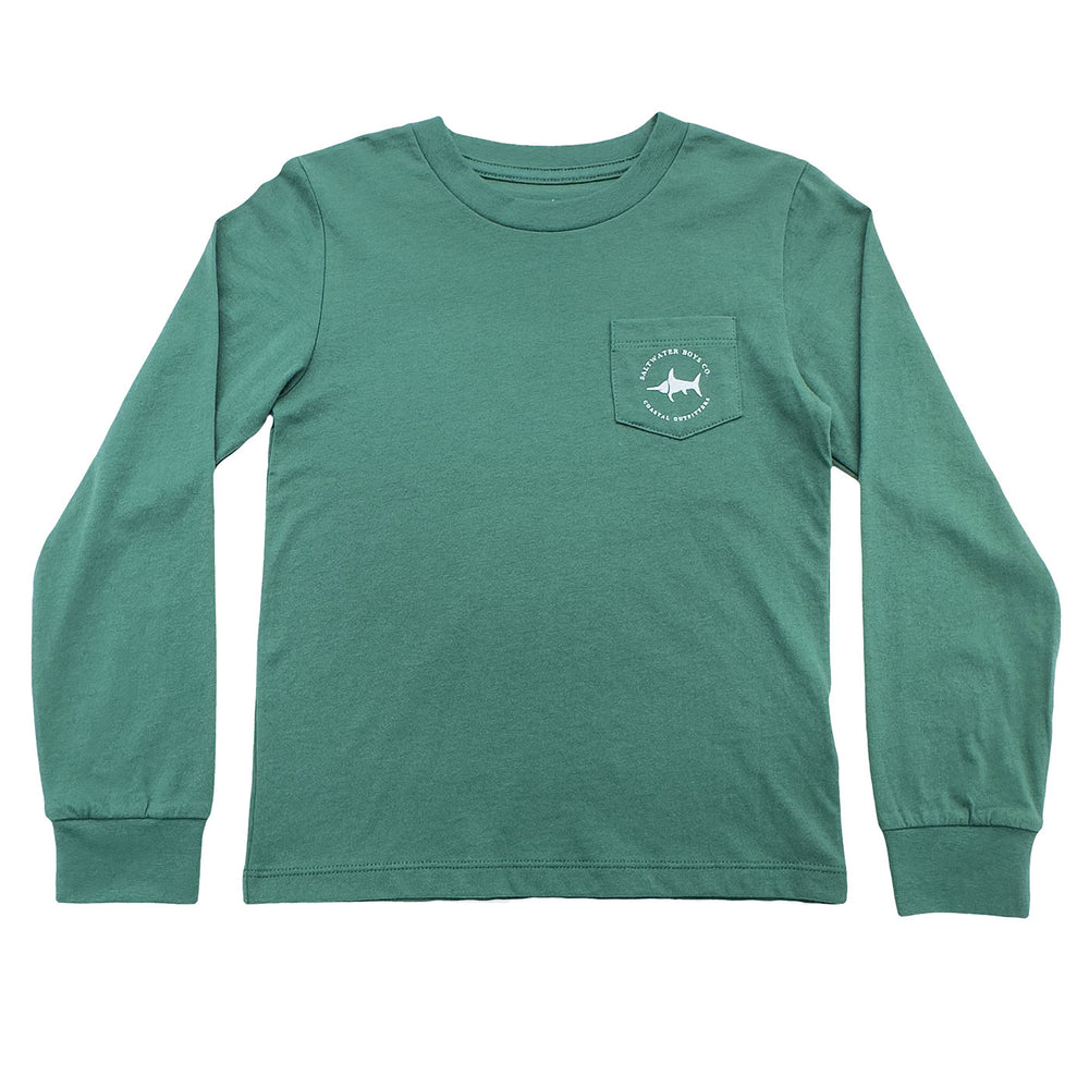 Long Sleeve Santa Hat Graphic Tee by Saltwater Boys - alternate view