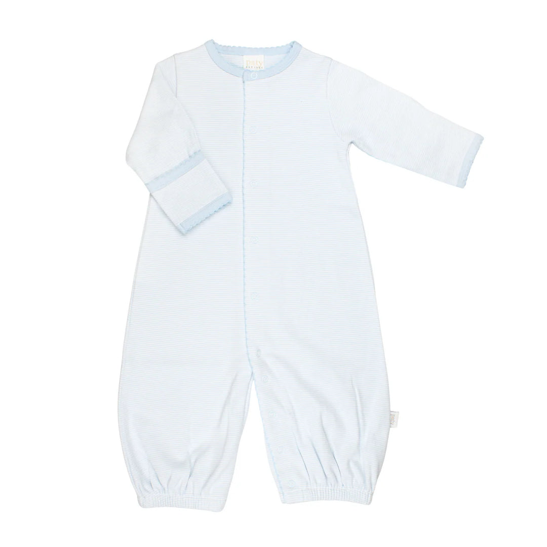 Striped Converter, 100% Organic Cotton Interlock Blue Stripe