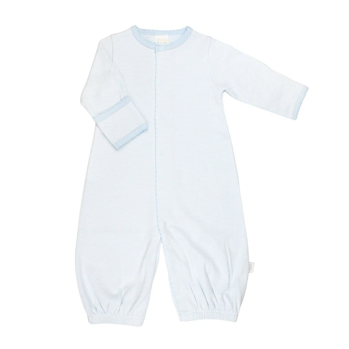 Striped Converter, 100% Organic Cotton Interlock Blue Stripe